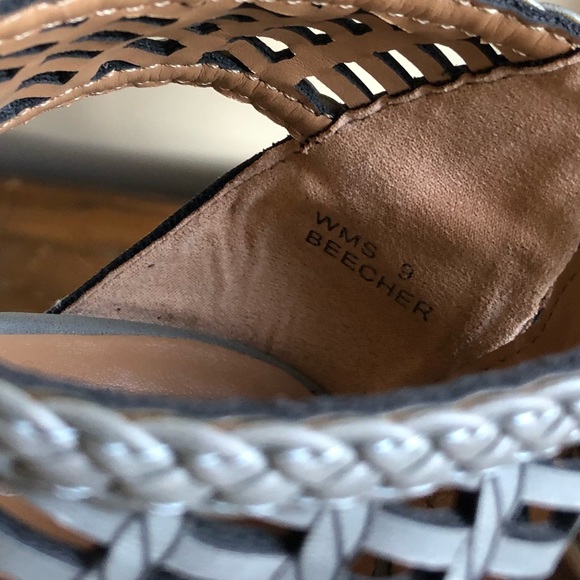 Report Peep Toe Leather Wedges - Picture 4 of 4